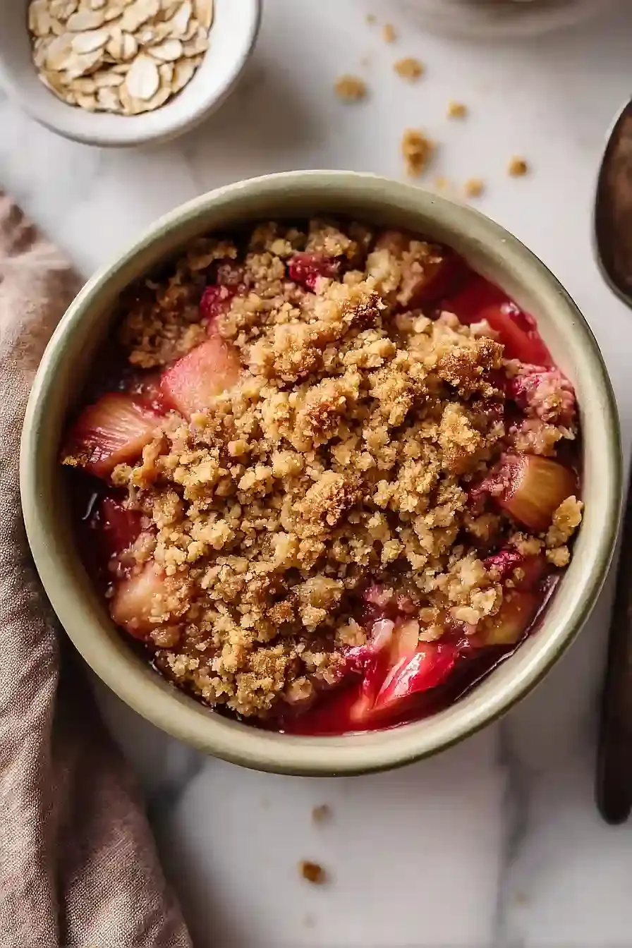 veganrhabarbercrumblerezept