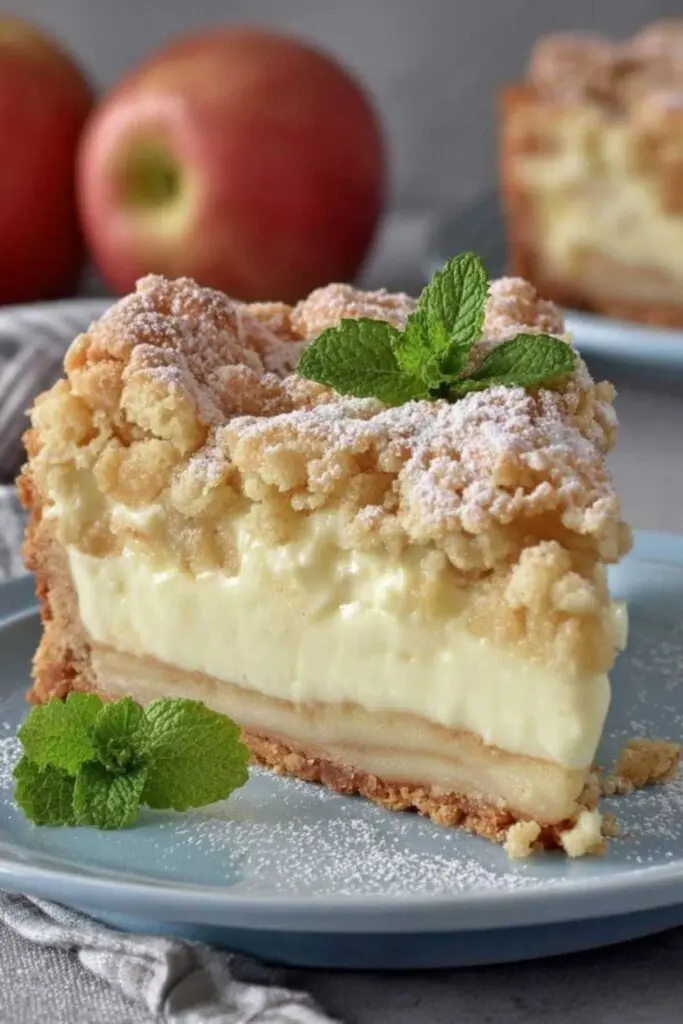 Apfel Pudding Kuchen Rezept