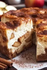 Apfel-Zimt-Käsekuchen mit Spekulatiusboden