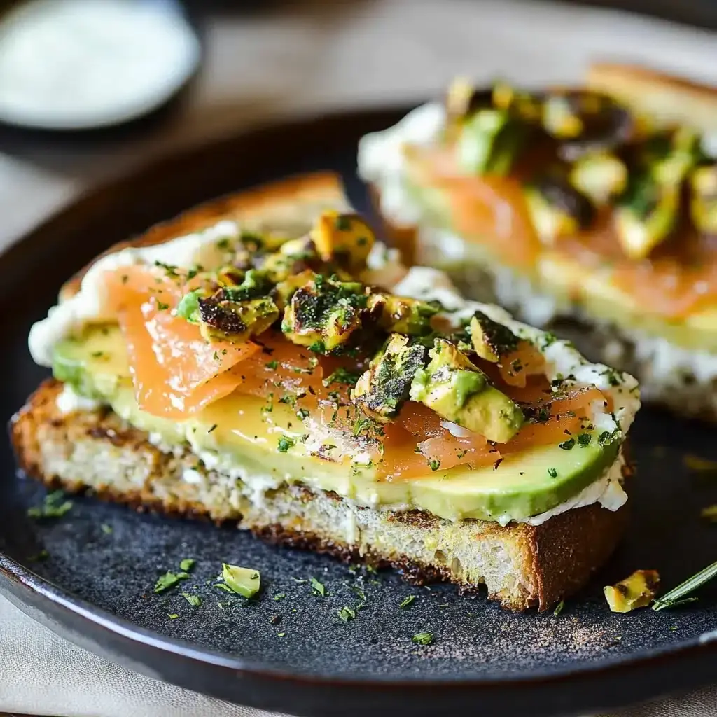 Avocadobrot mit Räucherlachs Rezept