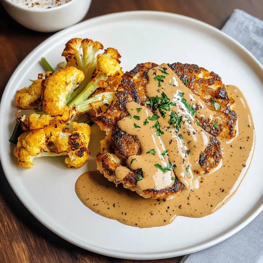 Blumenkohlsteak Pfefferrahmsauce Rezept