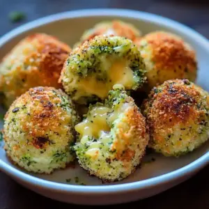 Gebackene Brokkoli-Käse-Bällchen