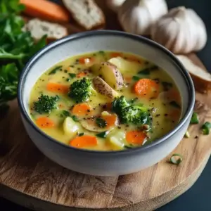 Brokkoli-Lauch-Suppe mit Kurkuma