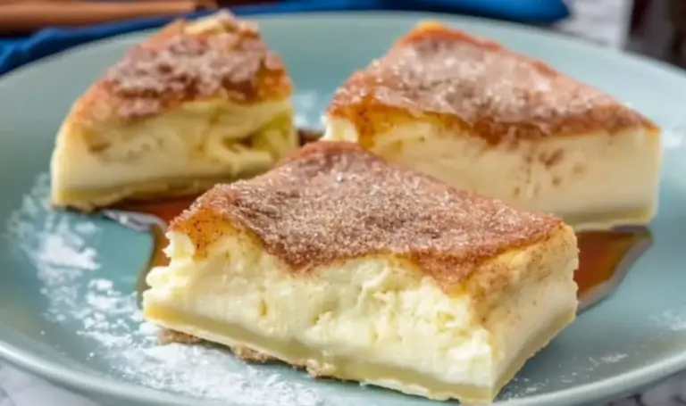 Churro Cheesecake Schnitten – Schneller Käsekuchen mit Blätterteig