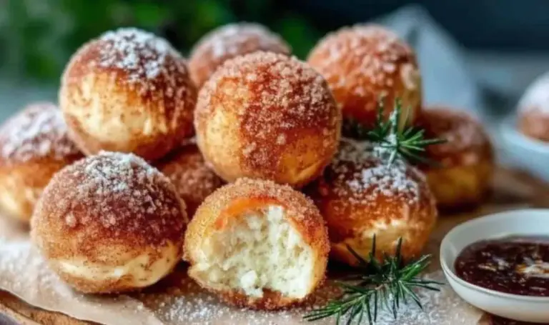Knusprige Churro-Käsekuchen-Kugeln mit Zimtzucker