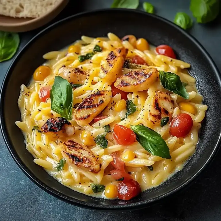 Cremige Orzo-Pfanne mit Hähnchen: Ein Unglaubliches Ultimatives Rezept für 4 Personen