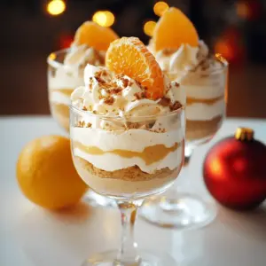 Eierlikör-Mousse mit Spekulatius und Mandarinen
