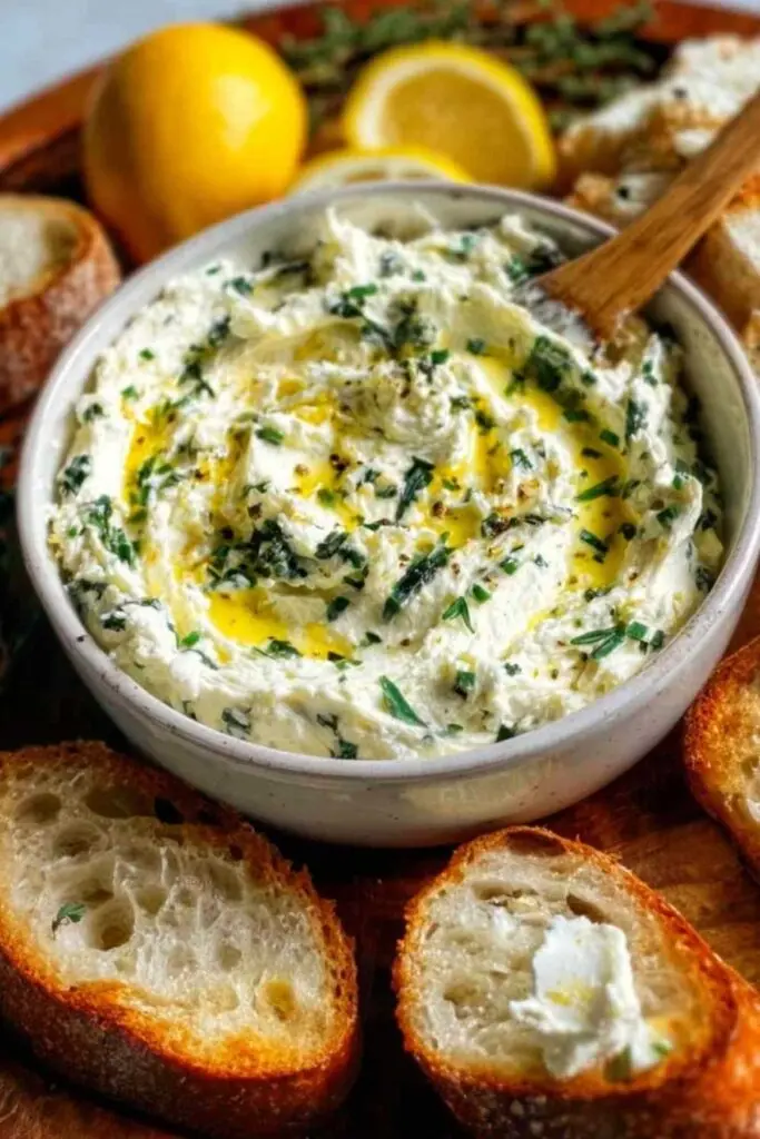 Zitronen-Feta-Aufstrich mit frischen Kräutern 2 Feta Aufstrich Rezept
