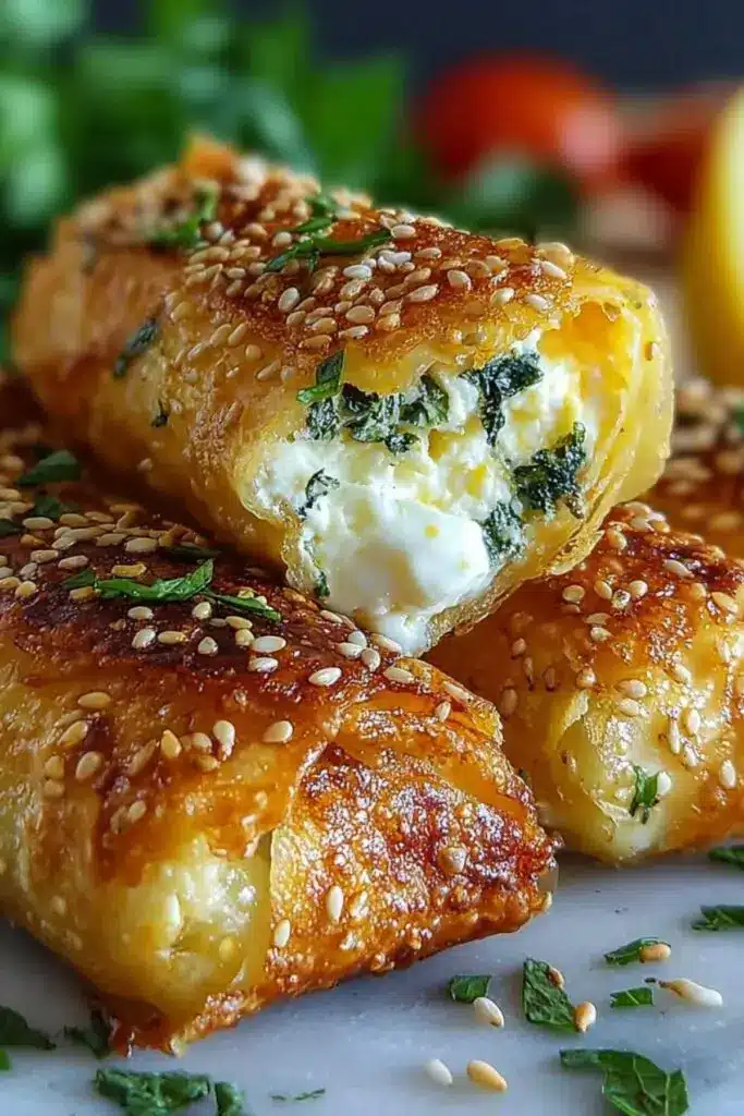Feta Filo Röllchen Rezept