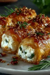 Feta Rollen Ofen Chili Honig