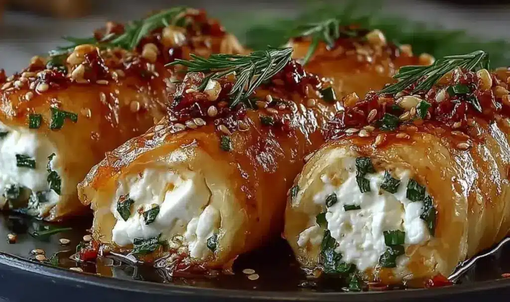 Feta Rollen Ofen Chili Honig – Einfaches Ofen Rezept