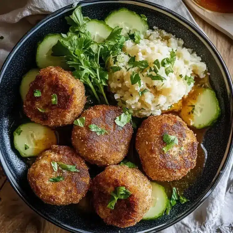 Herzhafte Fleischbällchen mit frischem Gurkensalat und cremigem Kartoffelstampf: Ein Unglaubliches Ultimatives Rezept