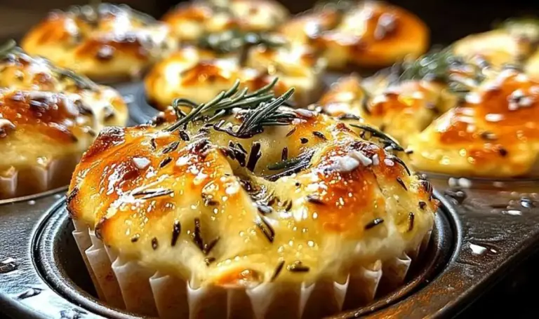 Rosmarin-Knoblauch-Focaccia-Muffins – Mediterranes Brotrezept
