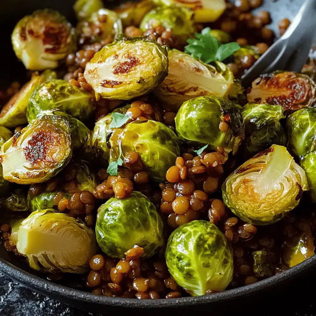 Gebratener Rosenkohl mit Berglinsen Rezept
