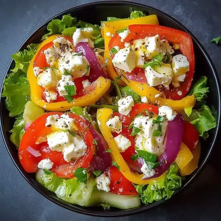 Gefüllte Feta-Paprika mit Salat – Unglaublich Ultimativ und Einfach!