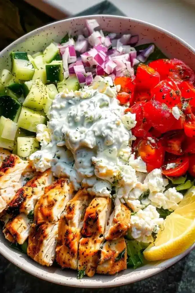 Griechische Hähnchen Bowl Rezept