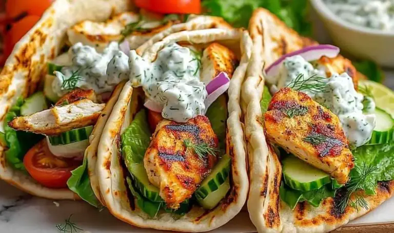 Griechische Hähnchen Pitas – High Protein Rezept in 25 Minuten