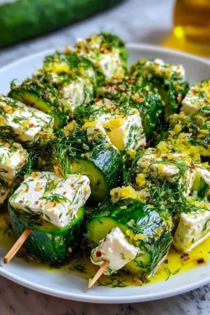 Gurken Feta Spieße Rezept