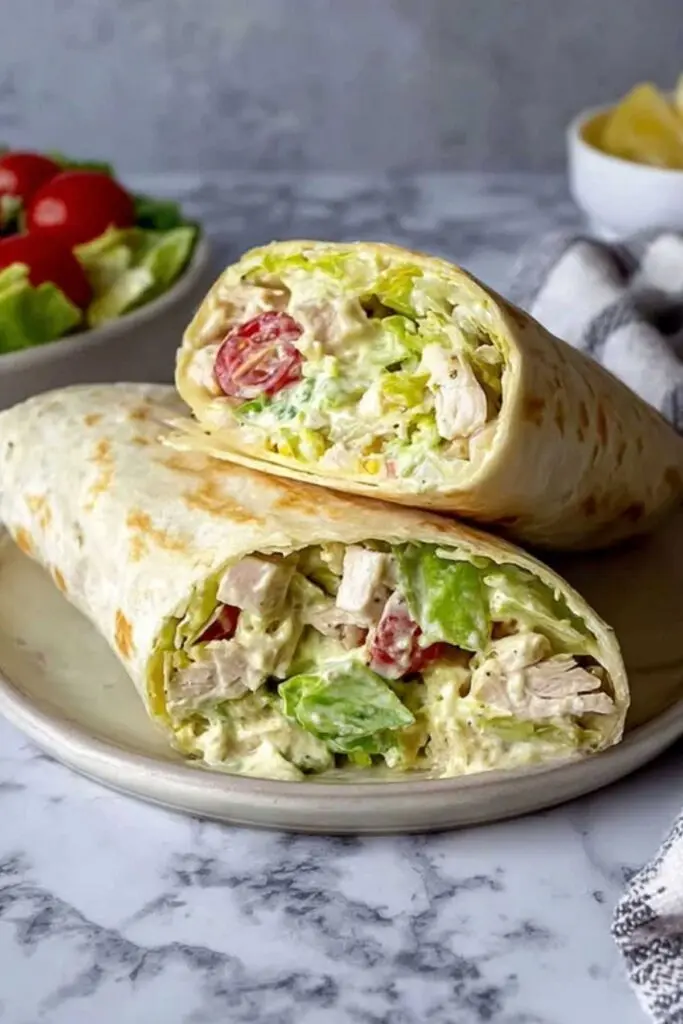Hähnchen Caesar Salat Wrap Rezept