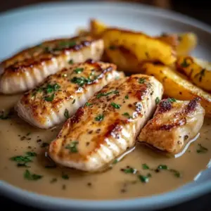 Hähnchenfilet in cremiger Knoblauchsauce