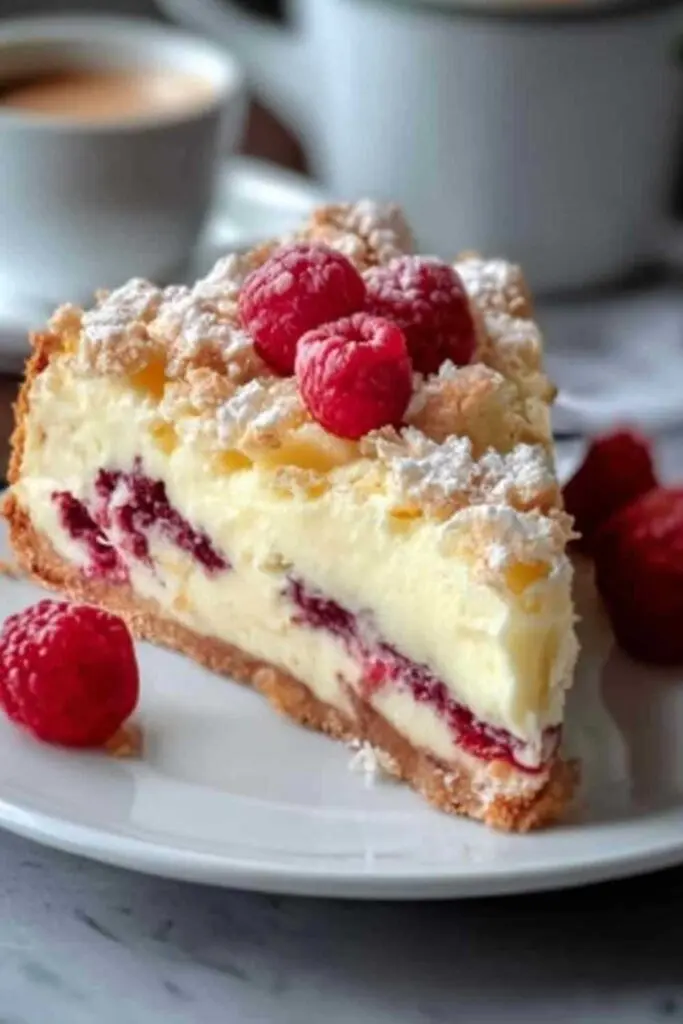 Himbeer Käsekuchen mit Streuseln