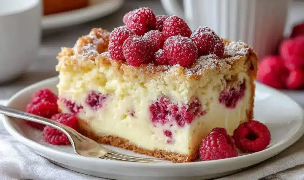 Himbeer-Käsekuchen-Streuselkuchen – Fruchtiger Genuss