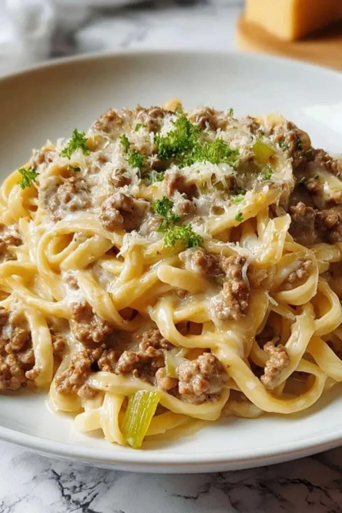 Käse Lauch Hackfleisch Pasta Rezept
