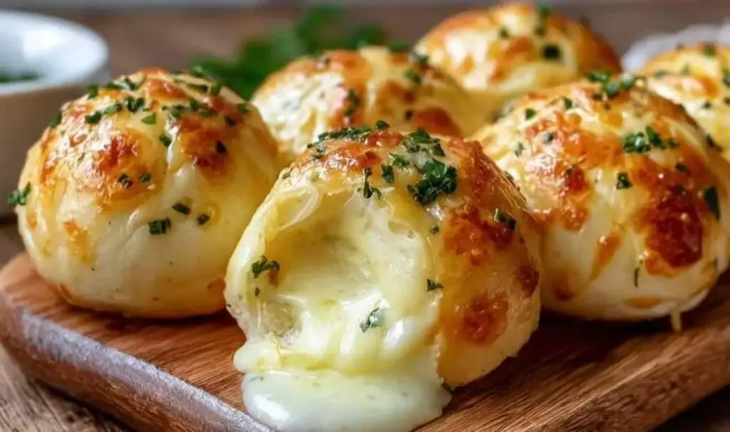Käse-gefüllte Knoblauchbutter-Bomben – Schneller Snack Rezept