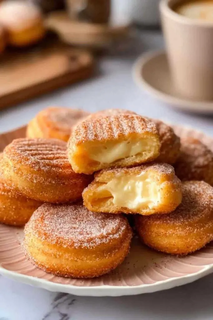 Käsekuchen gefüllte Churro Kekse