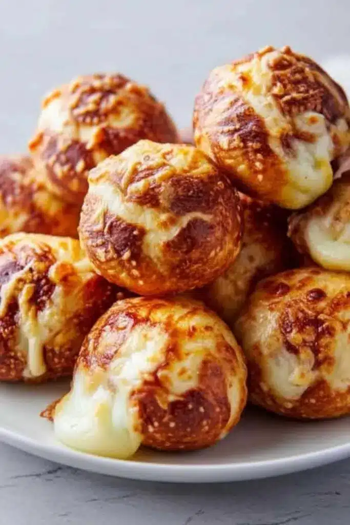 Knoblauch Käse Brezelbällchen Rezept