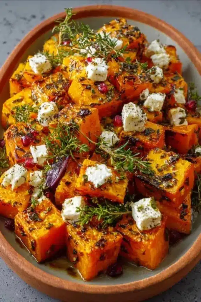 Kürbis Feta aus dem Ofen