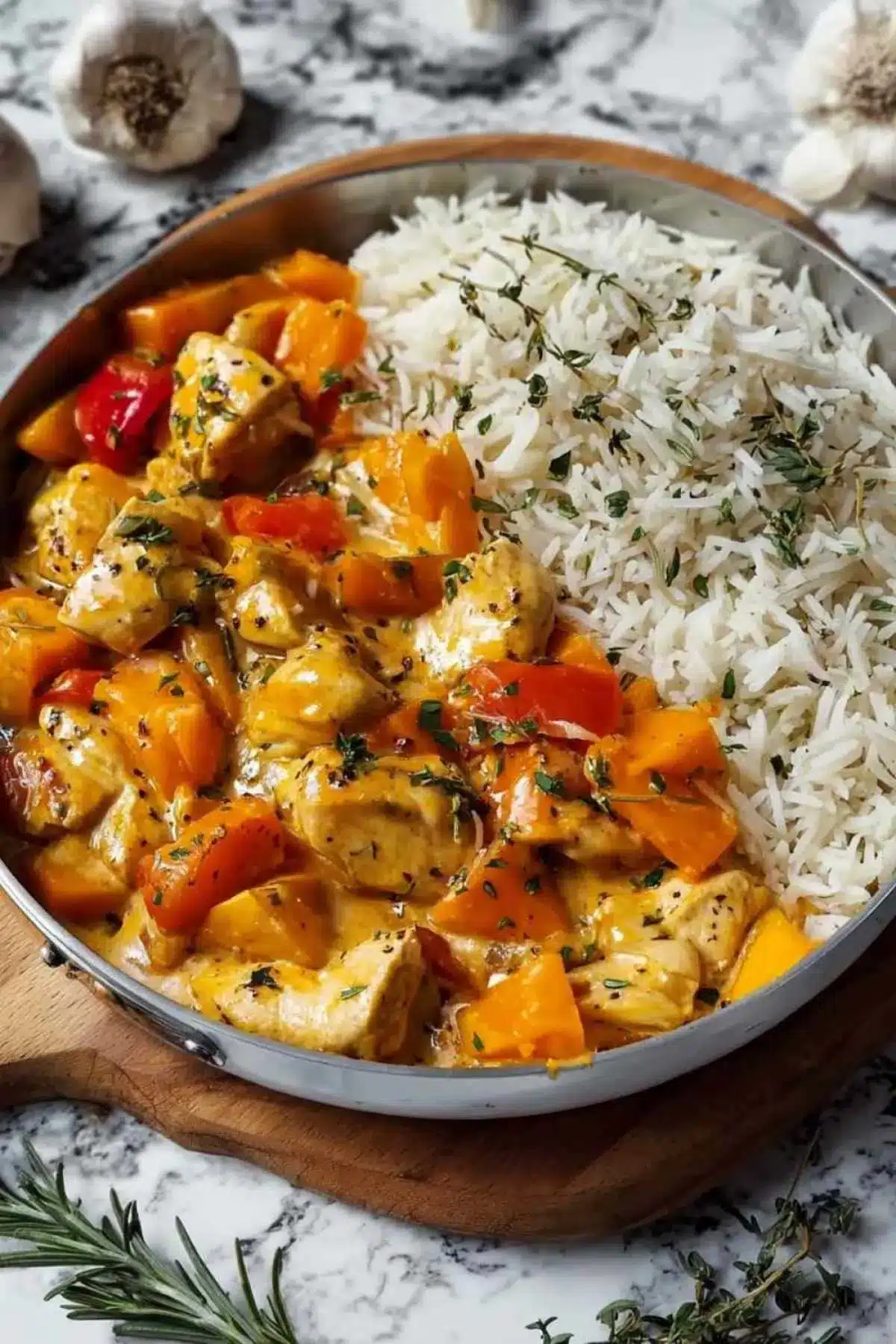 Kürbis Hähnchen Pfanne Rezept