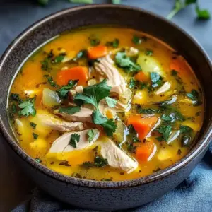 Immunstärkende Kurkuma Hühnersuppe
