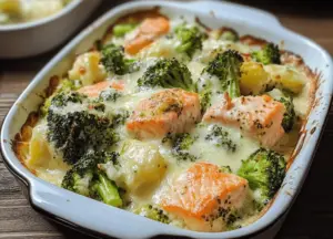 Lachs-Brokkoli-Gratin