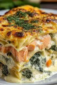 Lachs-Spinat-Lasagne – cremiges Familienrezept