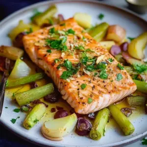 Ofenspargel mit Lachs