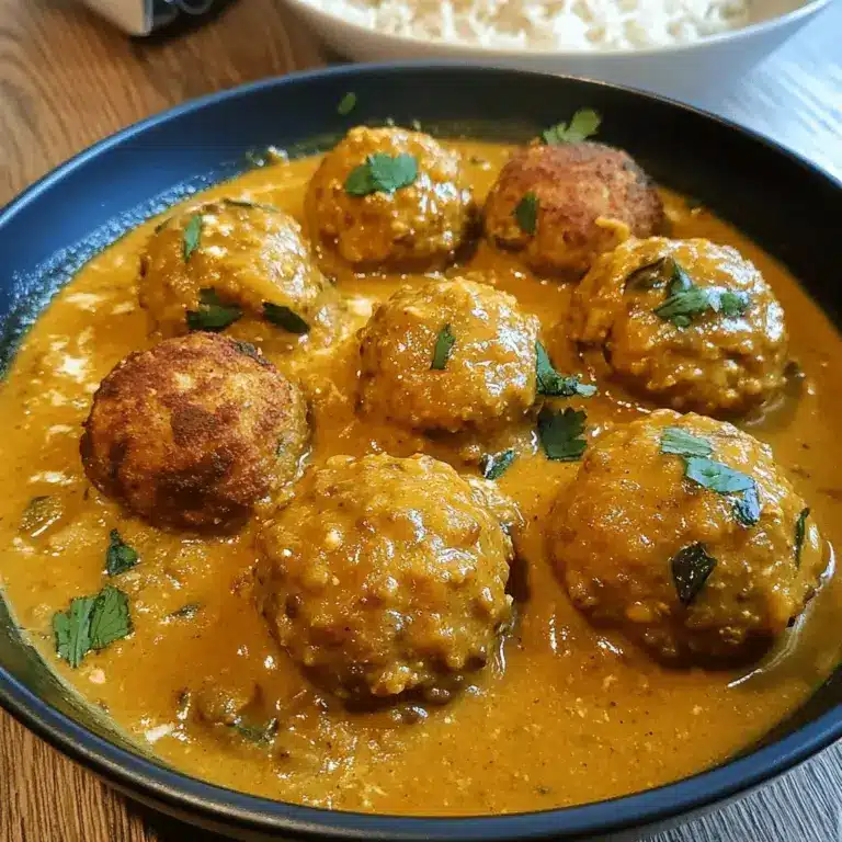 Linsenbällchen in Currysauce