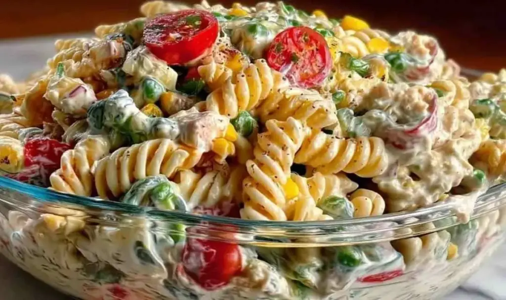 Nudelsalat mit Joghurt Soße – Gesundes Sommerrezept