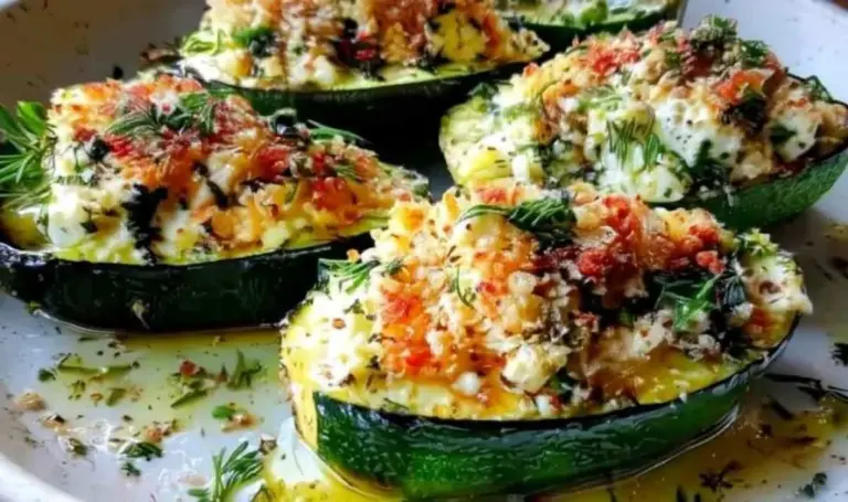 Ofenzucchini mit Feta-Kräuterfüllung – Gesundes Abendessen