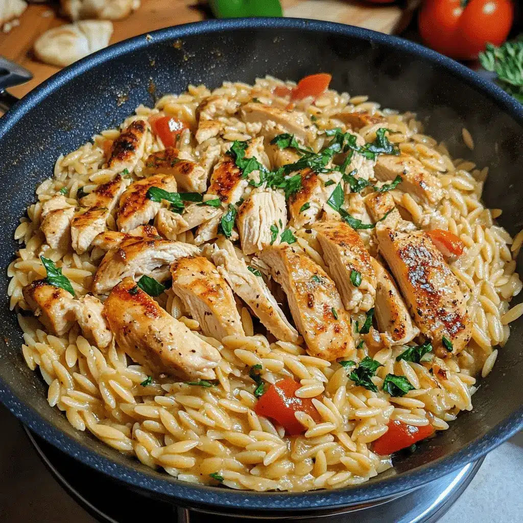 One Pot Orzo Pasta mit Hähnchen