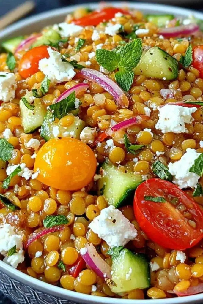 Orientalischer Rote Linsensalat Rezept