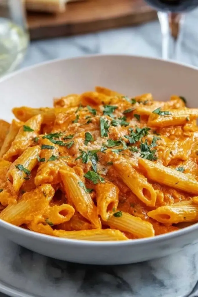 Penne mit Paprikasoße
