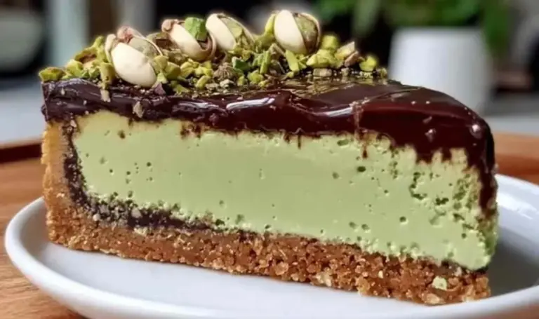 Pistazien-Schokoladen-Käsekuchen ohne Backen – Cremig & Lecker