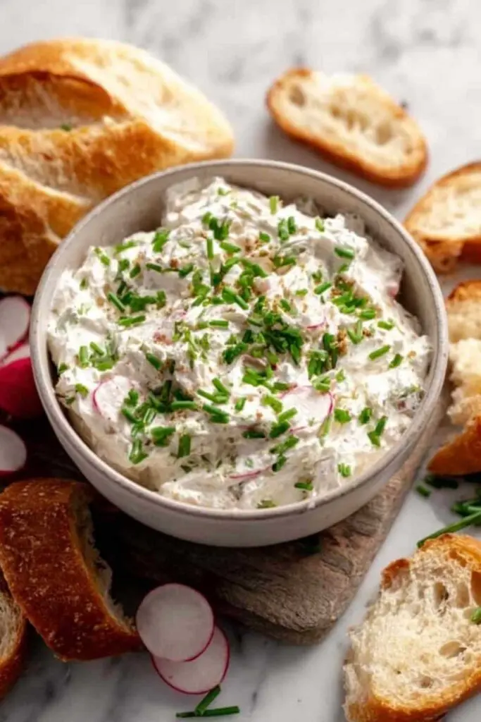 Radieschen Frischkäse Dip Rezept