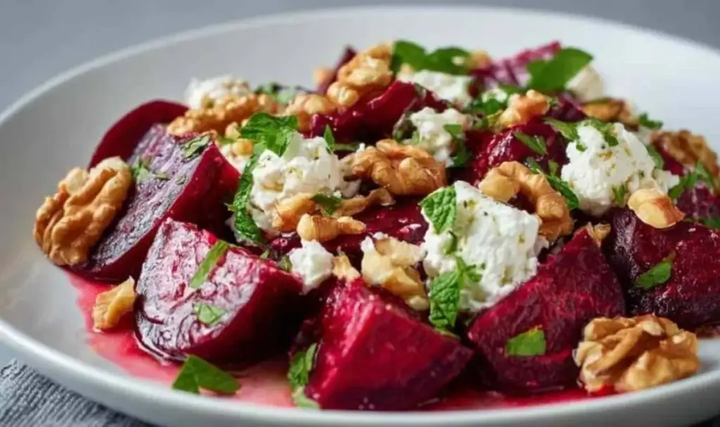 Gesunder Rote-Bete-Salat mit Walnüssen und Feta – Nährstoffreich und Lecker
