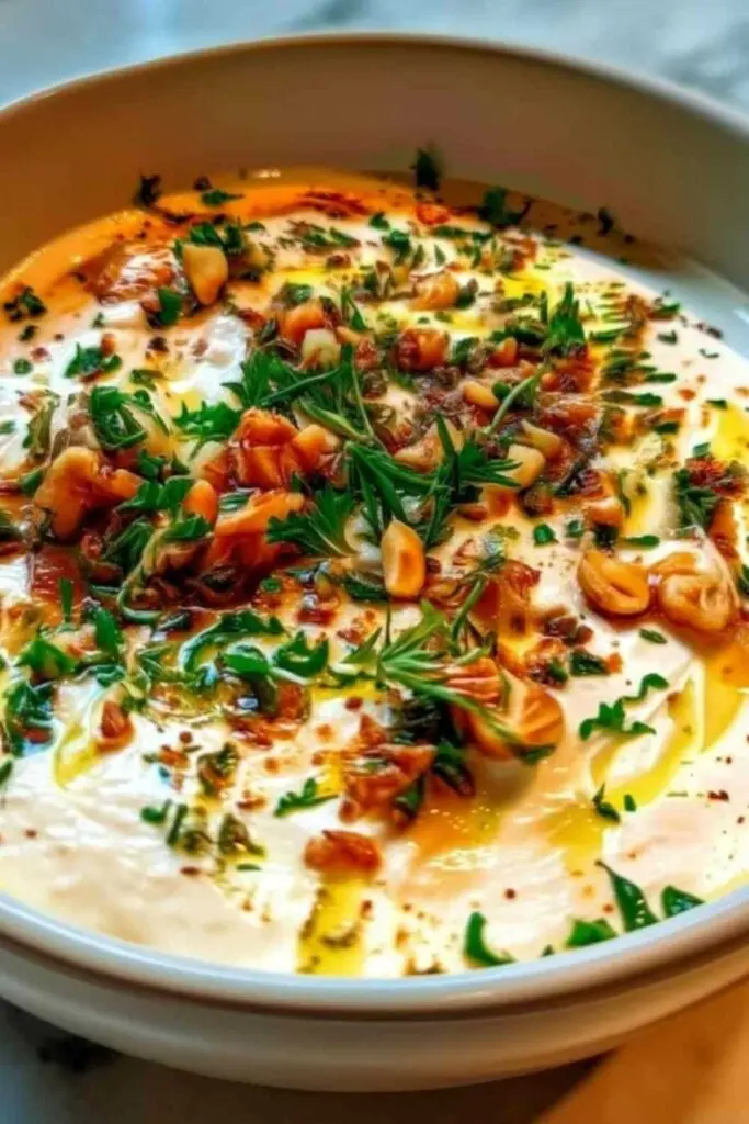 Schafskäsecreme mit Knoblauch