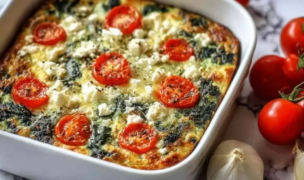 Spinat-Feta-Auflauf mit Tomaten – Gesundes Rezept