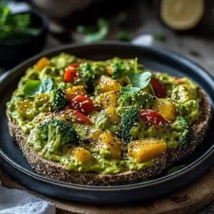 Vegane Brokkoli-Gemüsepfanne mit Erdnusssoße