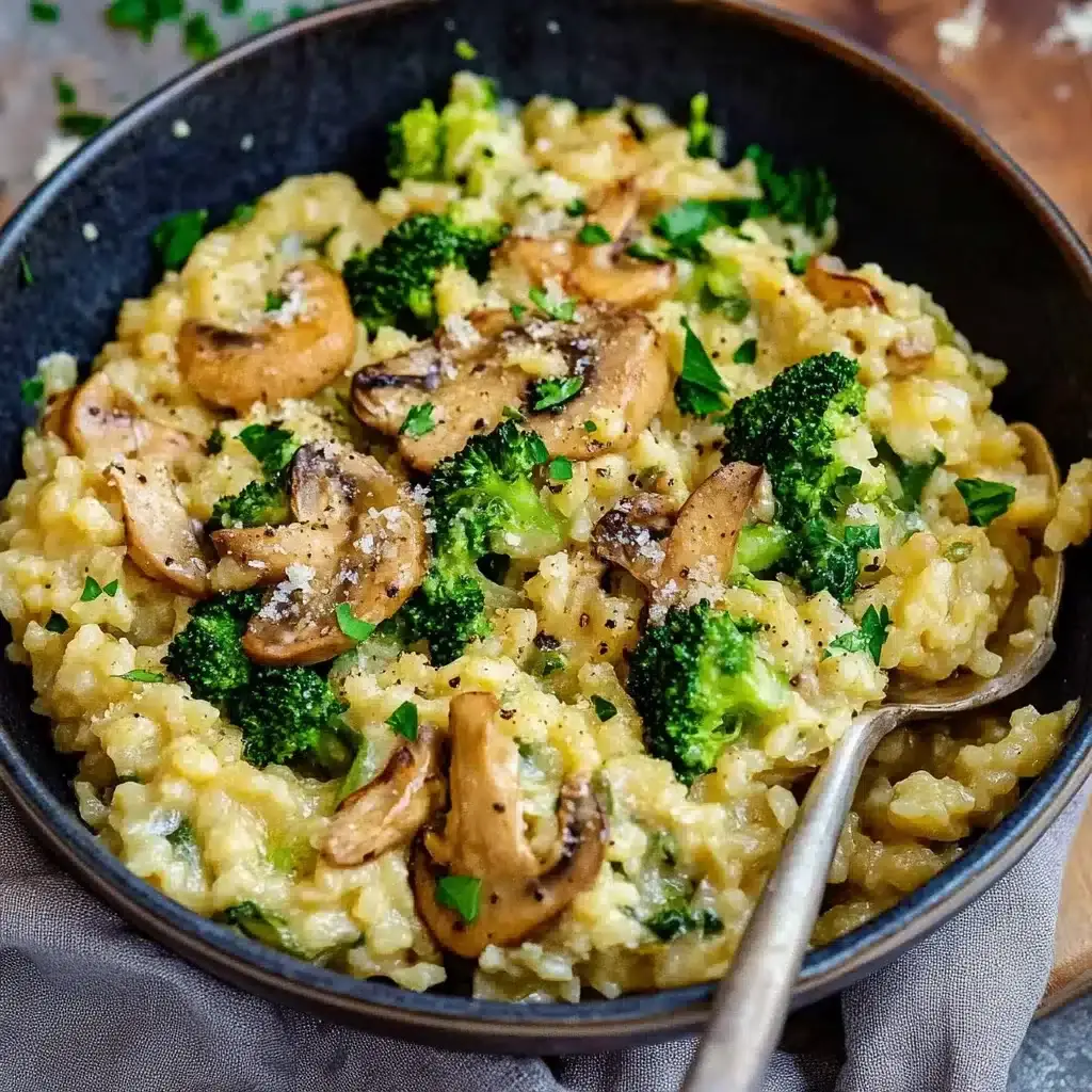 Veganes Risotto Brokkoli Käse Rezept
