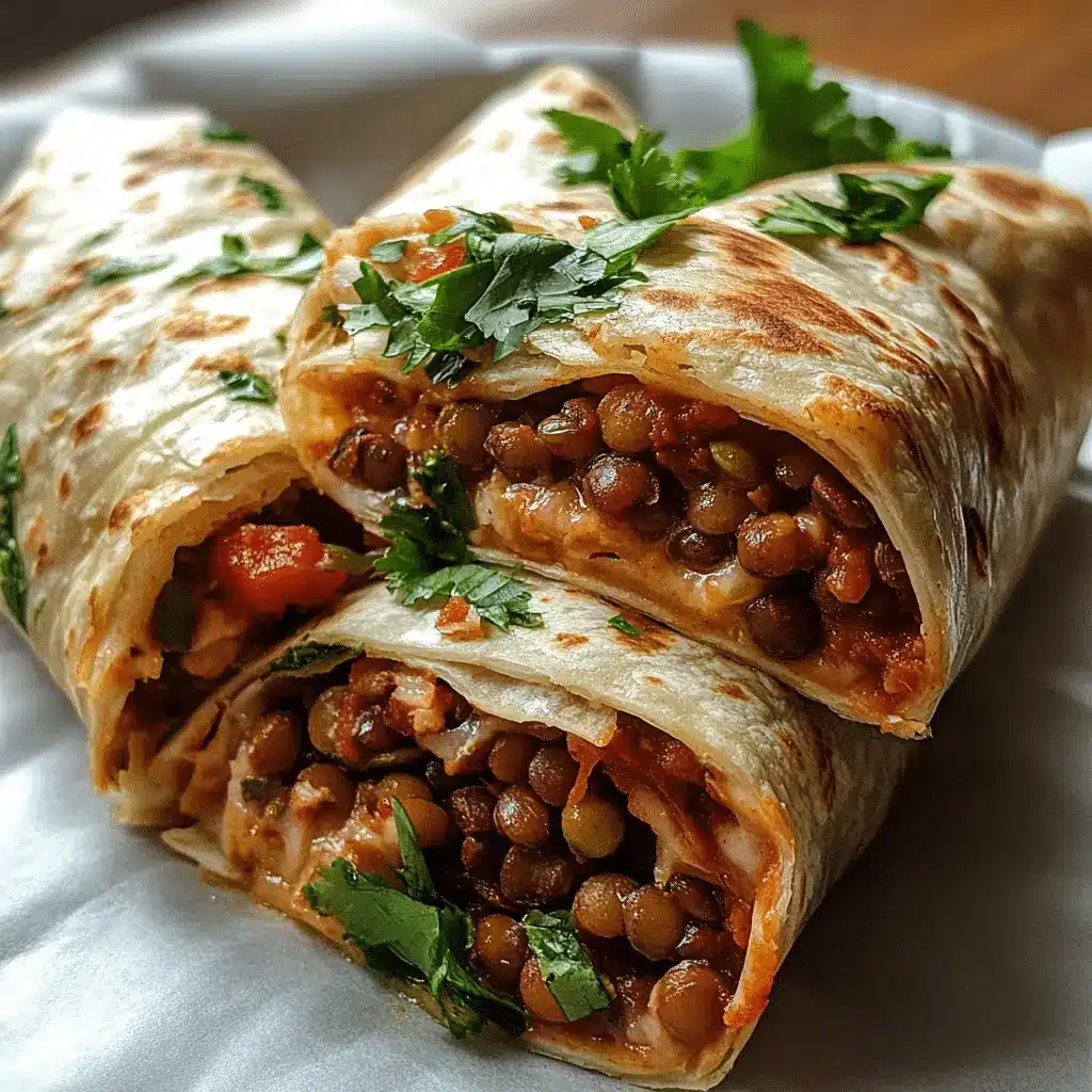Vegetarische Burritos mit Linsen und Walnüssen